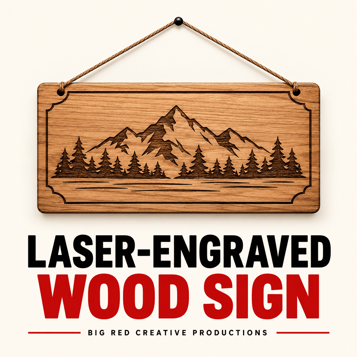 Laser-Engraved Wood Sign placeholder